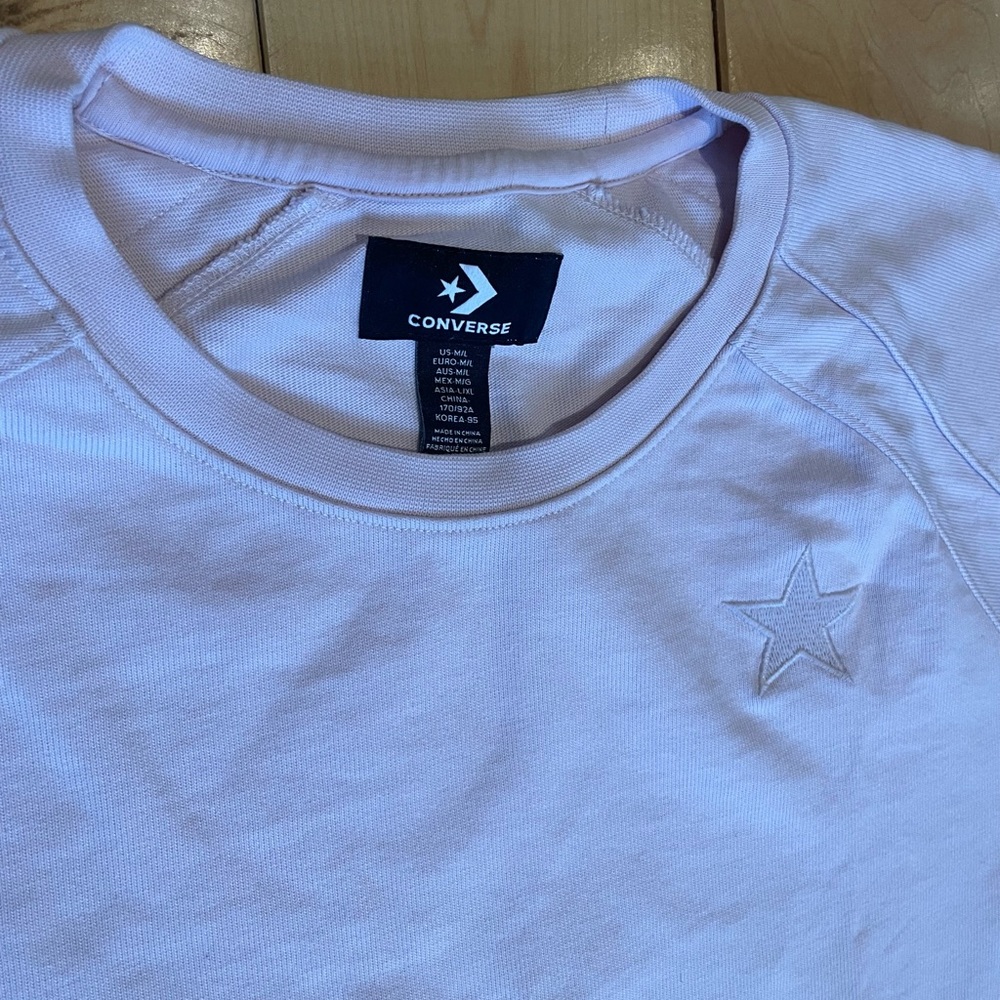 Converse sweatshirt, size M/L., pale pink in colour.